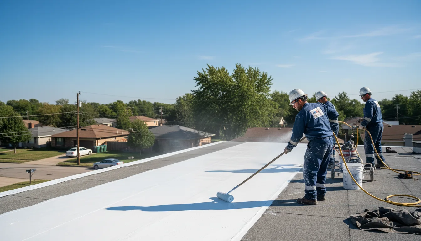 Commercial roof coating in Tony, WI near me